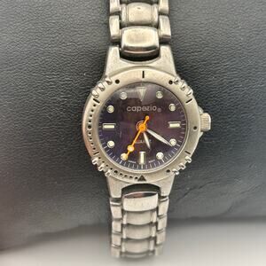 Capezio Silver Tone Purple Dial Women’s Quartz Watch 26mm Working